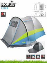 Палатка кемпинговая 4-х местная Norfin RUONA 4 NFL