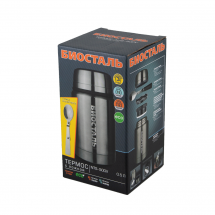 Термос для еды Биосталь с широкой горловиной и ложкой, 0,5 л