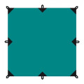 Tramp Тент 3 x 3 м (укрывной) зеленый цвет
